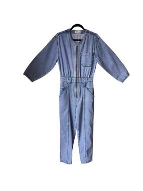 Etica Fatima Cyclone Violet Denim Jumpsuit Size Small